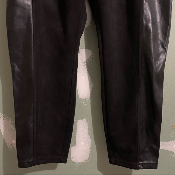 Marc New York Black Faux Suede-Leather Trim Pull On Pants Full Control Waistband - Picture 3 of 7
